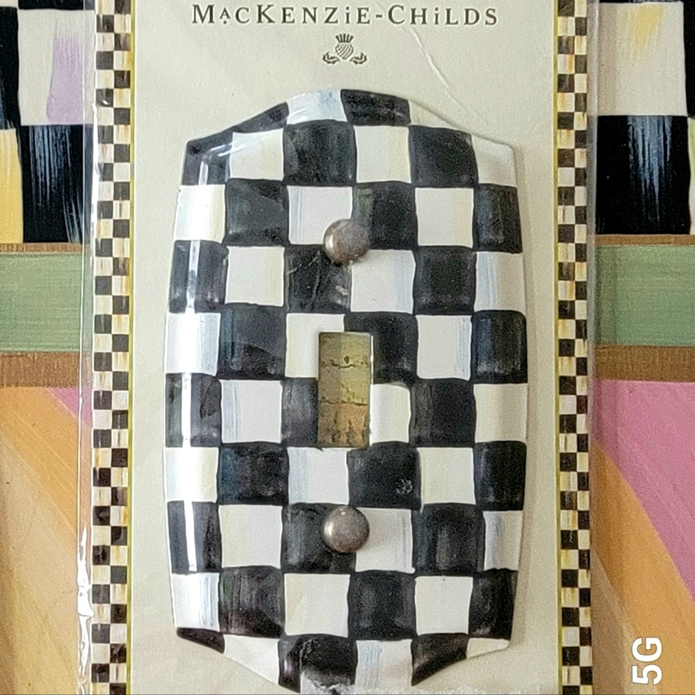 MacKenzie-Childs Courtly Check Toghle Light Switch Plate Cover